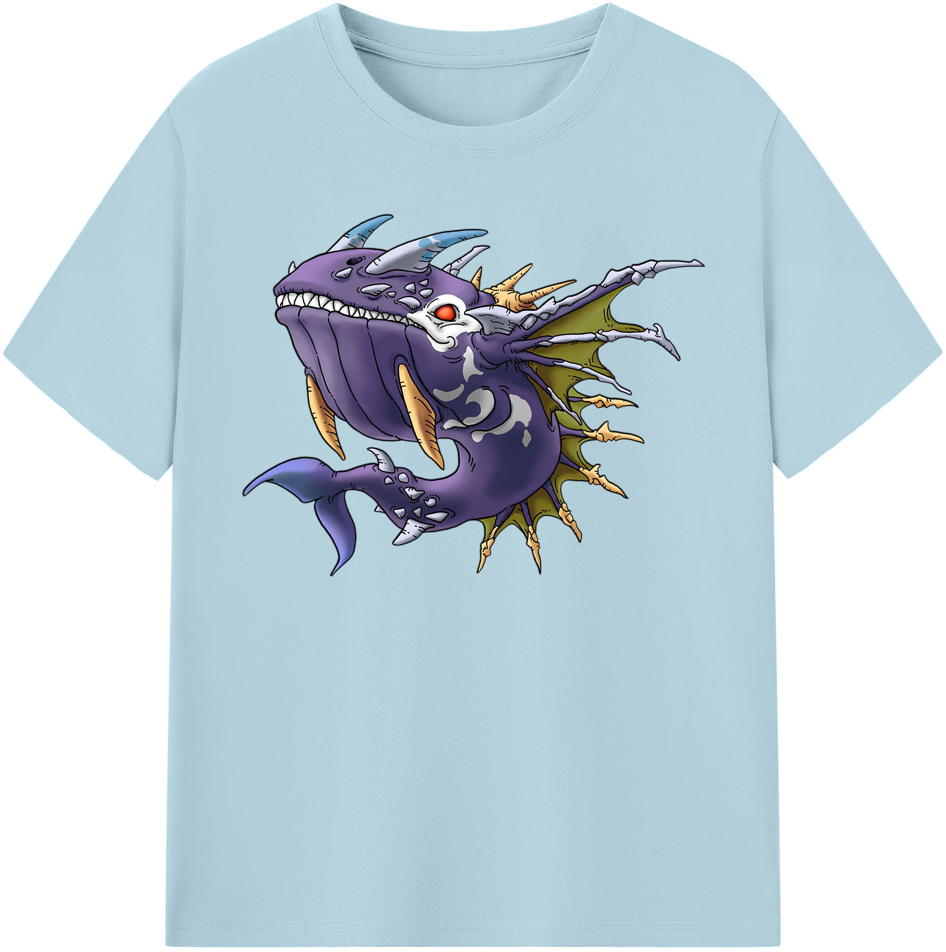 （画像用） ドラゴンクエスト Doragon Kuesuto Dragon Quest 綿100％半袖Tシャツ（フロントプリント）
